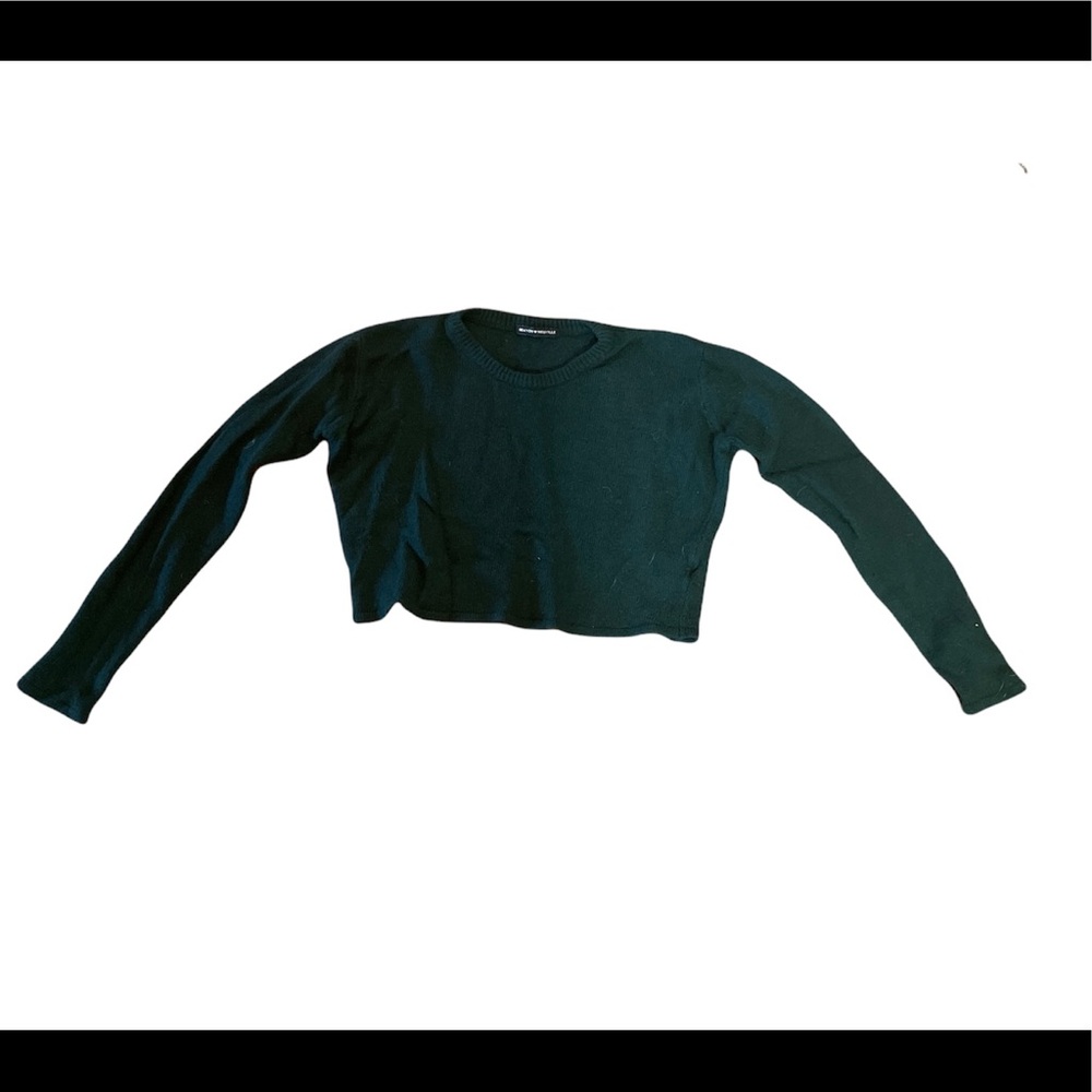 Dark Green Brandy Melville cropped sweater. One Size